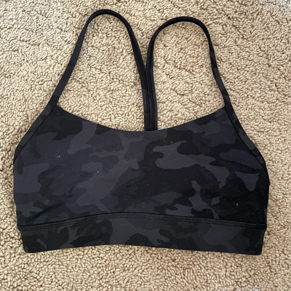 Lululemon Racerback Black Camo Sports Bra